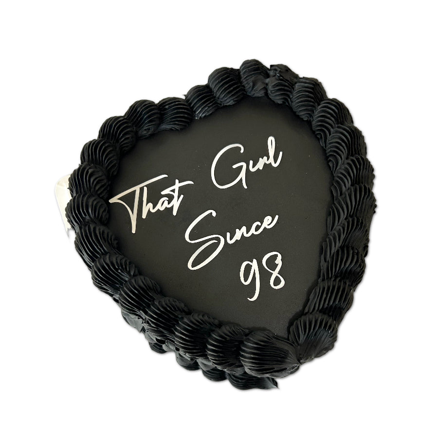 Black Heart Cake Cake