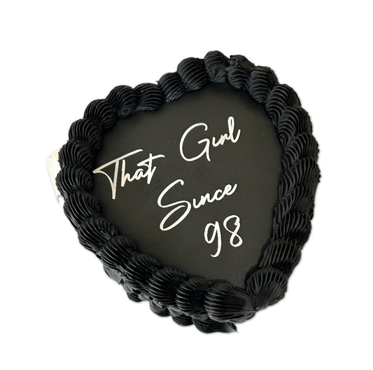 Black Heart Cake Cake
