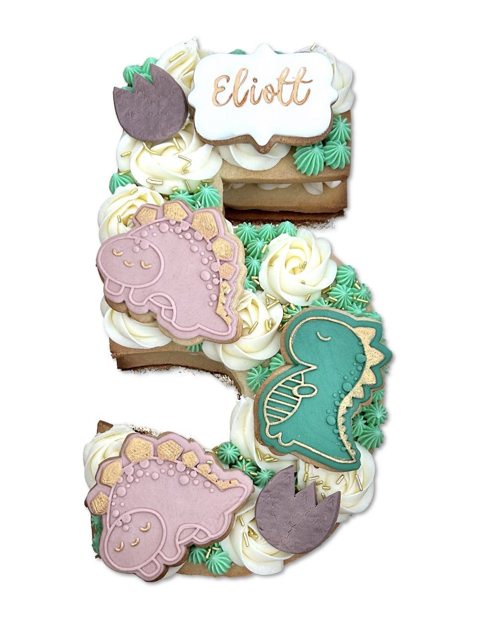 Dino Number Cake
