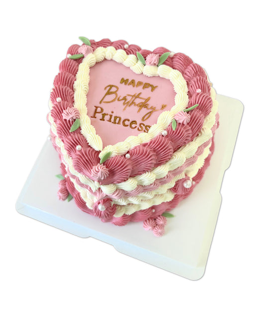 Pink Heart Cake